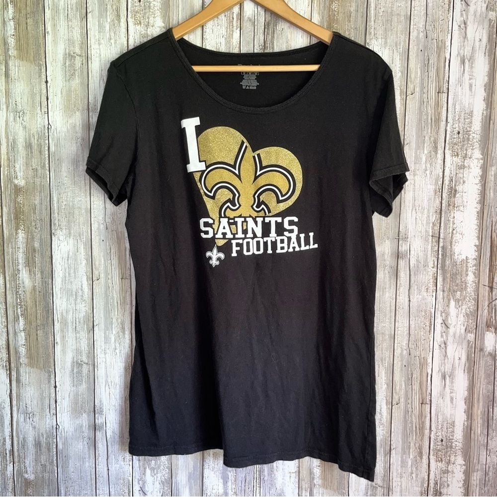 Reebok NFL Saints Black Tee - Picture 1 of 4